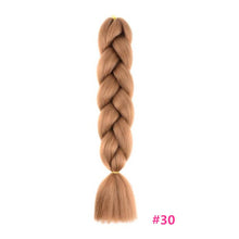 Load image into Gallery viewer, Pervado Hair Burg Brown Grey Ombre Crochet Braiding Hair Extensions One Piece 100g/Pack 24Inch Long Synthetic Jumbo Braids Hair