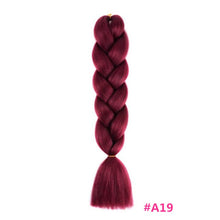 Load image into Gallery viewer, Pervado Hair Burg Brown Grey Ombre Crochet Braiding Hair Extensions One Piece 100g/Pack 24Inch Long Synthetic Jumbo Braids Hair