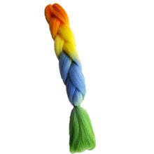 Load image into Gallery viewer, Pervado Hair Burg Brown Grey Ombre Crochet Braiding Hair Extensions One Piece 100g/Pack 24Inch Long Synthetic Jumbo Braids Hair