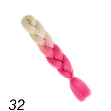 Load image into Gallery viewer, Qp hair 24 inch Ombre Color Synthetic Hair Braids Pre Stretched Wholesale Jumbo Braiding KaneKalon Hair Extensions 100g/pcs