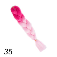 Load image into Gallery viewer, Qp hair 24 inch Ombre Color Synthetic Hair Braids Pre Stretched Wholesale Jumbo Braiding KaneKalon Hair Extensions 100g/pcs