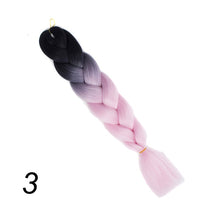 Load image into Gallery viewer, Qp hair 24 inch Ombre Color Synthetic Hair Braids Pre Stretched Wholesale Jumbo Braiding KaneKalon Hair Extensions 100g/pcs