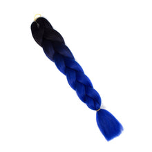 Load image into Gallery viewer, Pervado Hair 1pc 24" 100G/PC Ombre Jumbo Braids Crochet Hair Synthetic Braiding Hair Extension Yaki Bulk Red Green Rasta Color