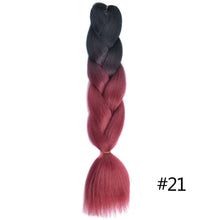 Load image into Gallery viewer, Chorliss Long  Jumbo Braids Ombre Braiding Hair Bundles Synthetic Hair Extensions Crochet Braids Natural Blue Pink Purple Blonde