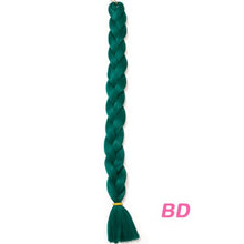 Load image into Gallery viewer, VERVES Braiding Hair One Piece Synthetic 82 Inch Heat Fiber Braid 165g/Piece Black Pure Color Jumbo Braid Hair Extensions