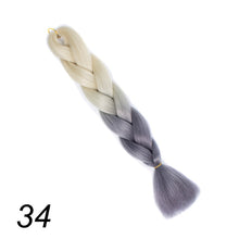 Load image into Gallery viewer, Qp hair 24 inch Ombre Color Synthetic Hair Braids Pre Stretched Wholesale Jumbo Braiding KaneKalon Hair Extensions 100g/pcs