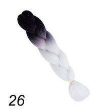 Load image into Gallery viewer, Qp hair 24 inch Ombre Color Synthetic Hair Braids Pre Stretched Wholesale Jumbo Braiding KaneKalon Hair Extensions 100g/pcs