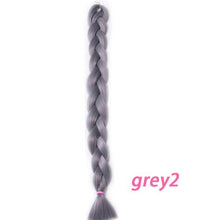 Load image into Gallery viewer, VERVES Braiding Hair One Piece Synthetic 82 Inch Heat Fiber Braid 165g/Piece Black Pure Color Jumbo Braid Hair Extensions