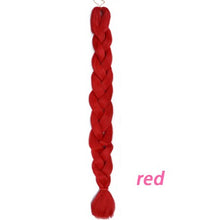 Load image into Gallery viewer, VERVES Braiding Hair One Piece Synthetic 82 Inch Heat Fiber Braid 165g/Piece Black Pure Color Jumbo Braid Hair Extensions