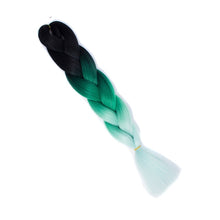 Load image into Gallery viewer, Pervado Hair 1pc 24" 100G/PC Ombre Jumbo Braids Crochet Hair Synthetic Braiding Hair Extension Yaki Bulk Red Green Rasta Color