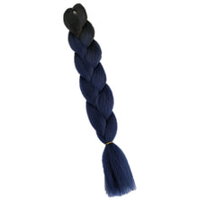 Load image into Gallery viewer, Pervado Hair 1pc 24" 100G/PC Ombre Jumbo Braids Crochet Hair Synthetic Braiding Hair Extension Yaki Bulk Red Green Rasta Color