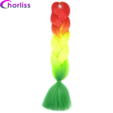 Load image into Gallery viewer, Chorliss Long  Jumbo Braids Ombre Braiding Hair Bundles Synthetic Hair Extensions Crochet Braids Natural Blue Pink Purple Blonde