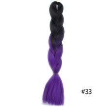 Load image into Gallery viewer, Chorliss Long  Jumbo Braids Ombre Braiding Hair Bundles Synthetic Hair Extensions Crochet Braids Natural Blue Pink Purple Blonde