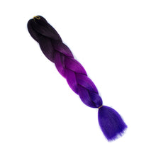 Load image into Gallery viewer, Pervado Hair 1pc 24" 100G/PC Ombre Jumbo Braids Crochet Hair Synthetic Braiding Hair Extension Yaki Bulk Red Green Rasta Color