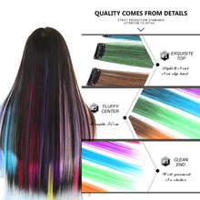 Load image into Gallery viewer, Alileader Synthetic 87Colors 20inch Clip-on Hair Extensions Single Clip In One Piece Hair Extension Ombre Hairpieces Women Girl