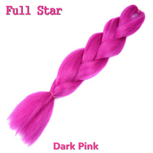 Load image into Gallery viewer, Full Star 24 Inch Synthetic Braiding Hair Jumbo Braids Ombre Jumbo Hair Extension For Women DIY Hair Braids Blue Green Yellow