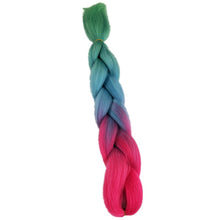 Load image into Gallery viewer, Pervado Hair Burg Brown Grey Ombre Crochet Braiding Hair Extensions One Piece 100g/Pack 24Inch Long Synthetic Jumbo Braids Hair