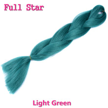 Load image into Gallery viewer, Full Star 24 Inch Synthetic Braiding Hair Jumbo Braids Ombre Jumbo Hair Extension For Women DIY Hair Braids Blue Green Yellow