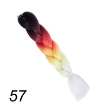 Load image into Gallery viewer, Qp hair 24 inch Ombre Color Synthetic Hair Braids Pre Stretched Wholesale Jumbo Braiding KaneKalon Hair Extensions 100g/pcs