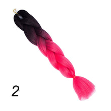 Load image into Gallery viewer, Qp hair 24 inch Ombre Color Synthetic Hair Braids Pre Stretched Wholesale Jumbo Braiding KaneKalon Hair Extensions 100g/pcs