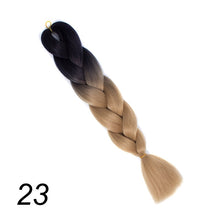 Load image into Gallery viewer, Qp hair 24 inch Ombre Color Synthetic Hair Braids Pre Stretched Wholesale Jumbo Braiding KaneKalon Hair Extensions 100g/pcs