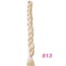 Load image into Gallery viewer, VERVES Braiding Hair One Piece Synthetic 82 Inch Heat Fiber Braid 165g/Piece Black Pure Color Jumbo Braid Hair Extensions