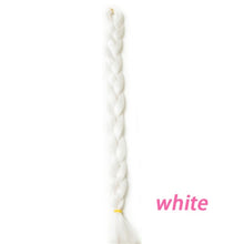 Load image into Gallery viewer, VERVES Braiding Hair One Piece Synthetic 82 Inch Heat Fiber Braid 165g/Piece Black Pure Color Jumbo Braid Hair Extensions