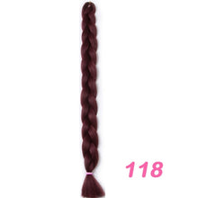 Load image into Gallery viewer, VERVES Braiding Hair One Piece Synthetic 82 Inch Heat Fiber Braid 165g/Piece Black Pure Color Jumbo Braid Hair Extensions