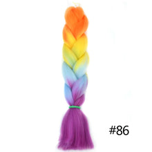 Load image into Gallery viewer, Chorliss Long  Jumbo Braids Ombre Braiding Hair Bundles Synthetic Hair Extensions Crochet Braids Natural Blue Pink Purple Blonde
