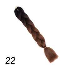 Load image into Gallery viewer, Qp hair 24 inch Ombre Color Synthetic Hair Braids Pre Stretched Wholesale Jumbo Braiding KaneKalon Hair Extensions 100g/pcs