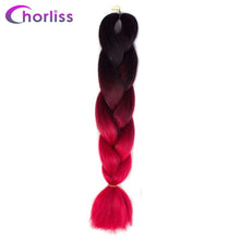 Load image into Gallery viewer, Chorliss Long  Jumbo Braids Ombre Braiding Hair Bundles Synthetic Hair Extensions Crochet Braids Natural Blue Pink Purple Blonde
