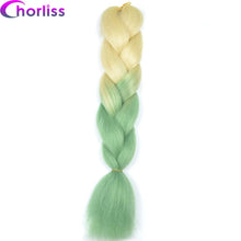 Load image into Gallery viewer, Chorliss Long  Jumbo Braids Ombre Braiding Hair Bundles Synthetic Hair Extensions Crochet Braids Natural Blue Pink Purple Blonde