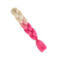 Load image into Gallery viewer, Pervado Hair 1pc 24" 100G/PC Ombre Jumbo Braids Crochet Hair Synthetic Braiding Hair Extension Yaki Bulk Red Green Rasta Color