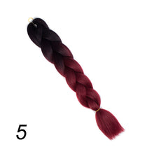 Load image into Gallery viewer, Qp hair 24 inch Ombre Color Synthetic Hair Braids Pre Stretched Wholesale Jumbo Braiding KaneKalon Hair Extensions 100g/pcs