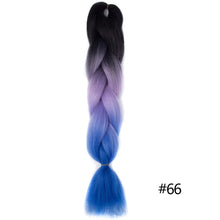 Load image into Gallery viewer, Chorliss Long  Jumbo Braids Ombre Braiding Hair Bundles Synthetic Hair Extensions Crochet Braids Natural Blue Pink Purple Blonde