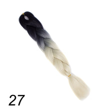Load image into Gallery viewer, Qp hair 24 inch Ombre Color Synthetic Hair Braids Pre Stretched Wholesale Jumbo Braiding KaneKalon Hair Extensions 100g/pcs