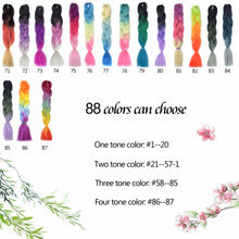 Load image into Gallery viewer, Chorliss Long  Jumbo Braids Ombre Braiding Hair Bundles Synthetic Hair Extensions Crochet Braids Natural Blue Pink Purple Blonde
