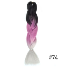 Load image into Gallery viewer, Chorliss Long  Jumbo Braids Ombre Braiding Hair Bundles Synthetic Hair Extensions Crochet Braids Natural Blue Pink Purple Blonde