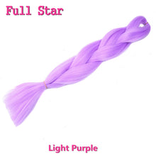 Load image into Gallery viewer, Full Star 24 Inch Synthetic Braiding Hair Jumbo Braids Ombre Jumbo Hair Extension For Women DIY Hair Braids Blue Green Yellow