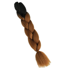 Load image into Gallery viewer, Pervado Hair 1pc 24" 100G/PC Ombre Jumbo Braids Crochet Hair Synthetic Braiding Hair Extension Yaki Bulk Red Green Rasta Color