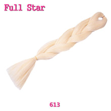 Load image into Gallery viewer, Full Star 24 Inch Synthetic Braiding Hair Jumbo Braids Ombre Jumbo Hair Extension For Women DIY Hair Braids Blue Green Yellow