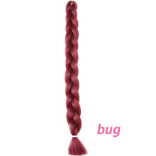 Load image into Gallery viewer, VERVES Braiding Hair One Piece Synthetic 82 Inch Heat Fiber Braid 165g/Piece Black Pure Color Jumbo Braid Hair Extensions