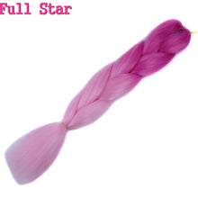 Load image into Gallery viewer, Full Star 24 Inch Synthetic Braiding Hair Jumbo Braids Ombre Jumbo Hair Extension For Women DIY Hair Braids Blue Green Yellow