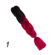 Load image into Gallery viewer, Qp hair 24 inch Ombre Color Synthetic Hair Braids Pre Stretched Wholesale Jumbo Braiding KaneKalon Hair Extensions 100g/pcs