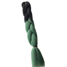 Load image into Gallery viewer, Pervado Hair Burg Brown Grey Ombre Crochet Braiding Hair Extensions One Piece 100g/Pack 24Inch Long Synthetic Jumbo Braids Hair