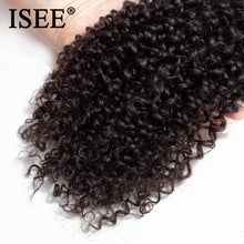 Load image into Gallery viewer, ISEE HAIR Mongolian Kinky Curly Hair Extension 100% Human Hair Bundles Unprocessed Virgin Hair Weaves 1/3/4 Bundles Nature Color