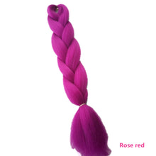 Load image into Gallery viewer, Pervado Hair Burg Brown Grey Ombre Crochet Braiding Hair Extensions One Piece 100g/Pack 24Inch Long Synthetic Jumbo Braids Hair