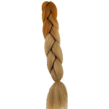 Load image into Gallery viewer, Pervado Hair Burg Brown Grey Ombre Crochet Braiding Hair Extensions One Piece 100g/Pack 24Inch Long Synthetic Jumbo Braids Hair