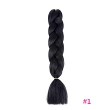 Load image into Gallery viewer, Pervado Hair Burg Brown Grey Ombre Crochet Braiding Hair Extensions One Piece 100g/Pack 24Inch Long Synthetic Jumbo Braids Hair