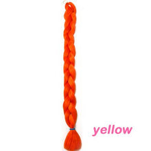 Load image into Gallery viewer, VERVES Braiding Hair One Piece Synthetic 82 Inch Heat Fiber Braid 165g/Piece Black Pure Color Jumbo Braid Hair Extensions